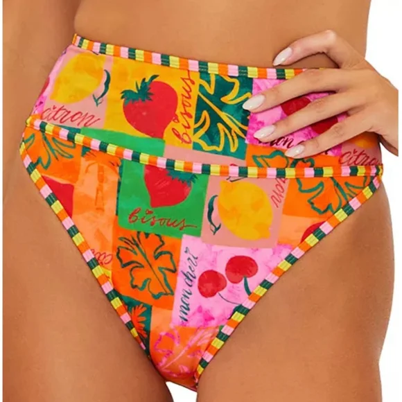 Beach Riot Carlotta Fruits Swimsuit Bathing Suit Bikini BOTTOMS Size XS - Picture 2 of 9